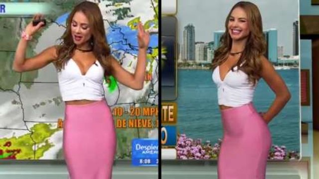 Temperatures Rise As Weather Girl In Tight Outfit Starts Dancing