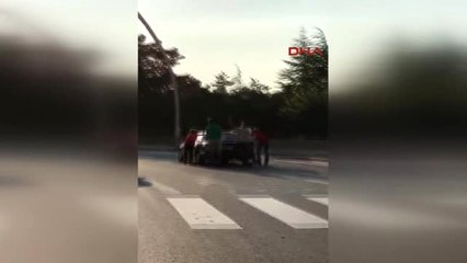 Başkentte Patenli Gençlerin Tehlikeli Yolculuğu