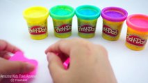 Learn Colours with Play Doh Sparkle Compound Doreamon Mickey Mouse Molds Fun & Creative fo