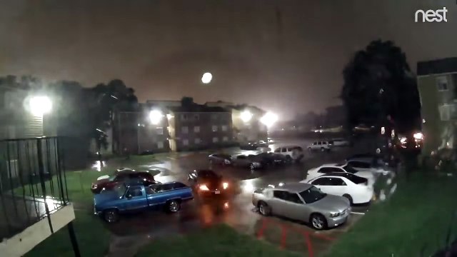 Timelapse du début des inondations de l'ouragan Harvey (Houston, Texas)