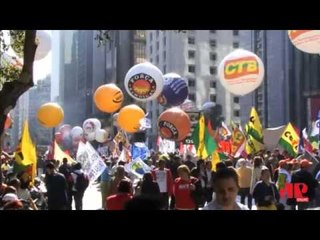 Manifestação na Paulista: greve geral tem baixa adesão