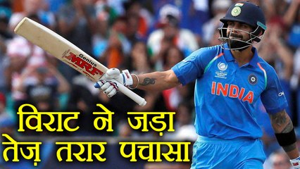 Download Video: India vs Sri Lanka 4th ODI: Virat Kohli races to 38-ball 50, India on Top | वनइंडिया हिंदी