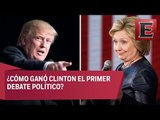 Hillary Clinton gana el primer debate político contra Donald Trump