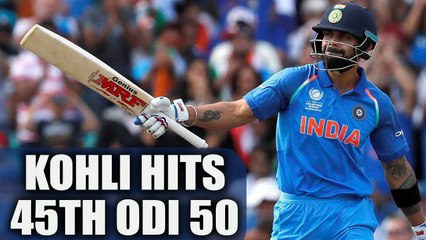 Download Video: India vs Sri Lanka 4th ODI : Virat Kohli hits 45th half ton, eyes for big total | Oneindia News