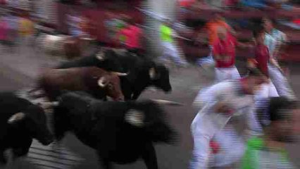 Nueve heridos, tres con carácter reservado, en el último encierro de 'Sanse'