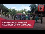 Rinden homenaje a militares caídos durante ataque en Culiacán