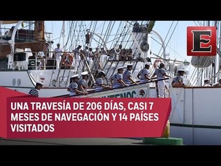 Arriba el Buque Escuela Cuauhtémoc