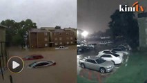 Timelapse captures dramatic flooding in Houston