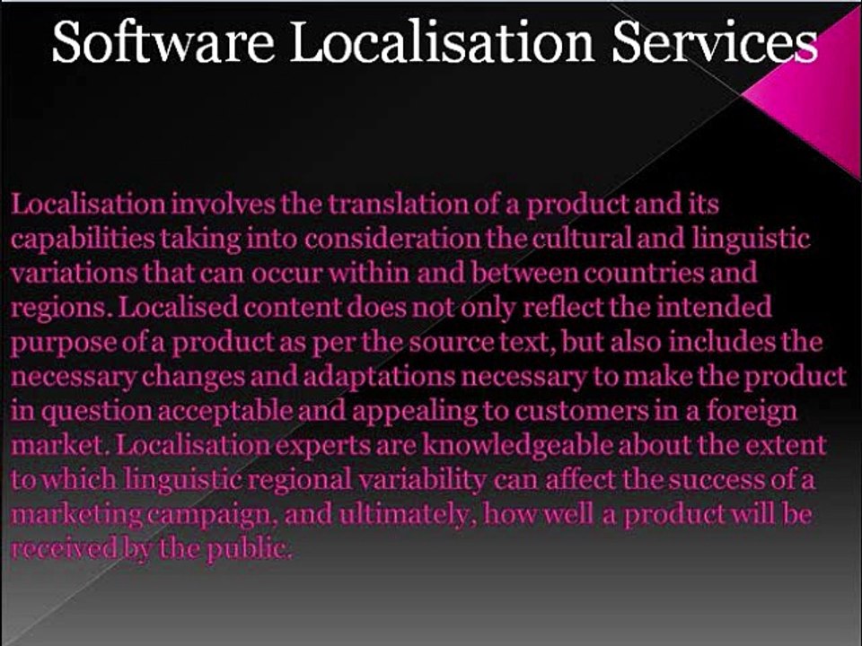 Software Localisation Services