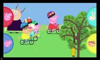 Bicyclette journée Jeu saut longue de de porc course course des sports remorqueur vidéo guerre peppa 粉红猪小妹 peppa свинья