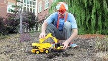 Dump Truck and Excavator Counting | Learn to Count with Blippi Toys Blippi makes playing w