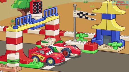 Coches dibujos animados para Juegos relámpago carrera Mcqueen vs francesco bernoulli final lego disney