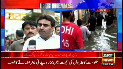 Local government minister gets active after hours of thunderstorm raining