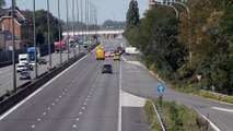 A Saint Ghislain autoroute fermée suite à un accident mortel.Vidéo Eric Ghislain