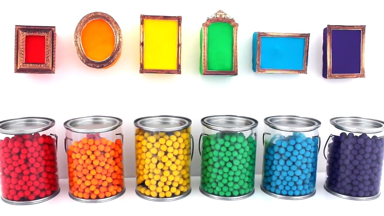 Les couleurs gelé à lintérieur Apprendre hors hors porc jouer mots Doh Peppa mlp disney lps sofia rainbowlearni