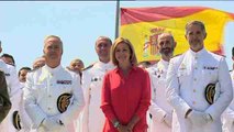 Cospedal asiste al cambio de mando de la misión naval europea contra la inmigración ilegal