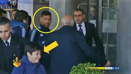 MESSI REACTION TO CRYING YOUNG FAN!! THIS IS RESPECT
