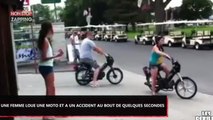 Elle loue sa première moto et a un accident au bout de quelques secondes (Vidéo)