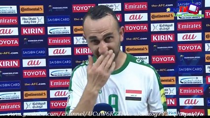 2017-08-31  لقاء الاعب جستن ميرام بعد مباراه الاياب العراق وتايلند