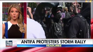 Antifa Protesters Storm Rally at Berkeley