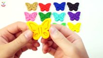 Learn Colors with Play Doh Animal Molds Butterfly Fun Creative for Kids Learn Colors with