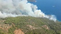 Muğla'da Orman Yangını...yangın Havadan Görüntülendi