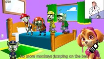Paw Patrol Transforms Into Zombie Dance 5 Five Little Monkeys Jumping On The Bed Nursery R