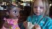 BABY ALIVE goes to CHUCK E CHEESE! The Lilly and Mommy Show! Baby Alive toy play. Games an