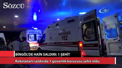 Bingöl’de saldırı: 1 şehit, 1 yaralı