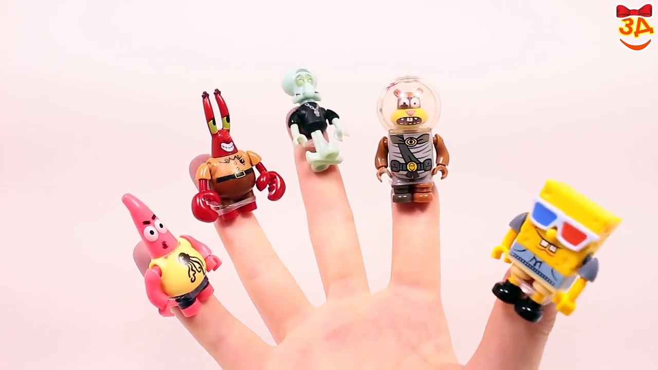 Bob Esponja esponja dedos de la familia espectáculo de Bob Esponja dibujos animados con los niños de ron