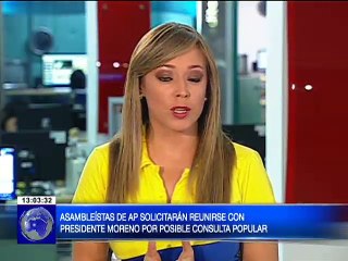 Asambleístas de AP solicitarán reunirse con Presidente Moreno