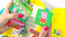 Peppa Pig e George Pulando em Poças de Lama No Quebra Cabeça Brinquedos da Peppa Pig Toys