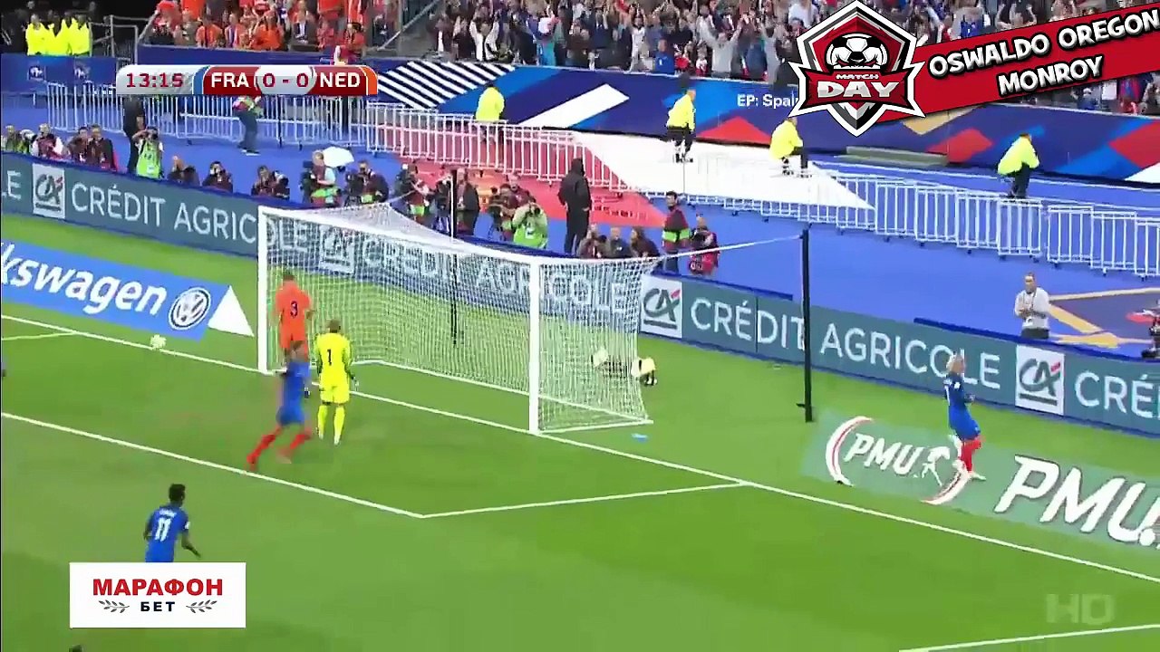 Les 4 buts de la France contre les Pays Bas !