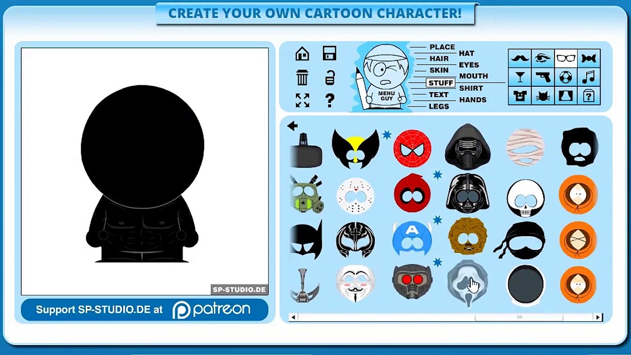 Ghostface - South Park studio (avatar creator)