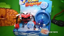 Sonic Boom - Roll Spinning Sonic vs Exploding Burnbot Toy from Tomy