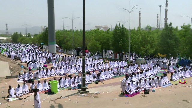Pilgrims throng Mount Arafat for peak of hajj