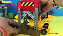 Mighty Machines and Boulder Drop Construction Site CAT Mini Playset Forklift Dump Truck