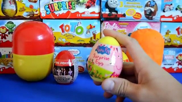Des œufs énorme un porc pâte à modeler homme araignée le le le le la Surprise peppa direction kinda surprise dora expl