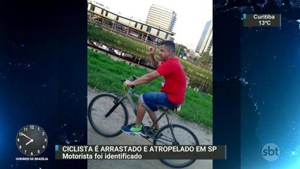 Ciclista é atropelado e arrastado em São Paulo