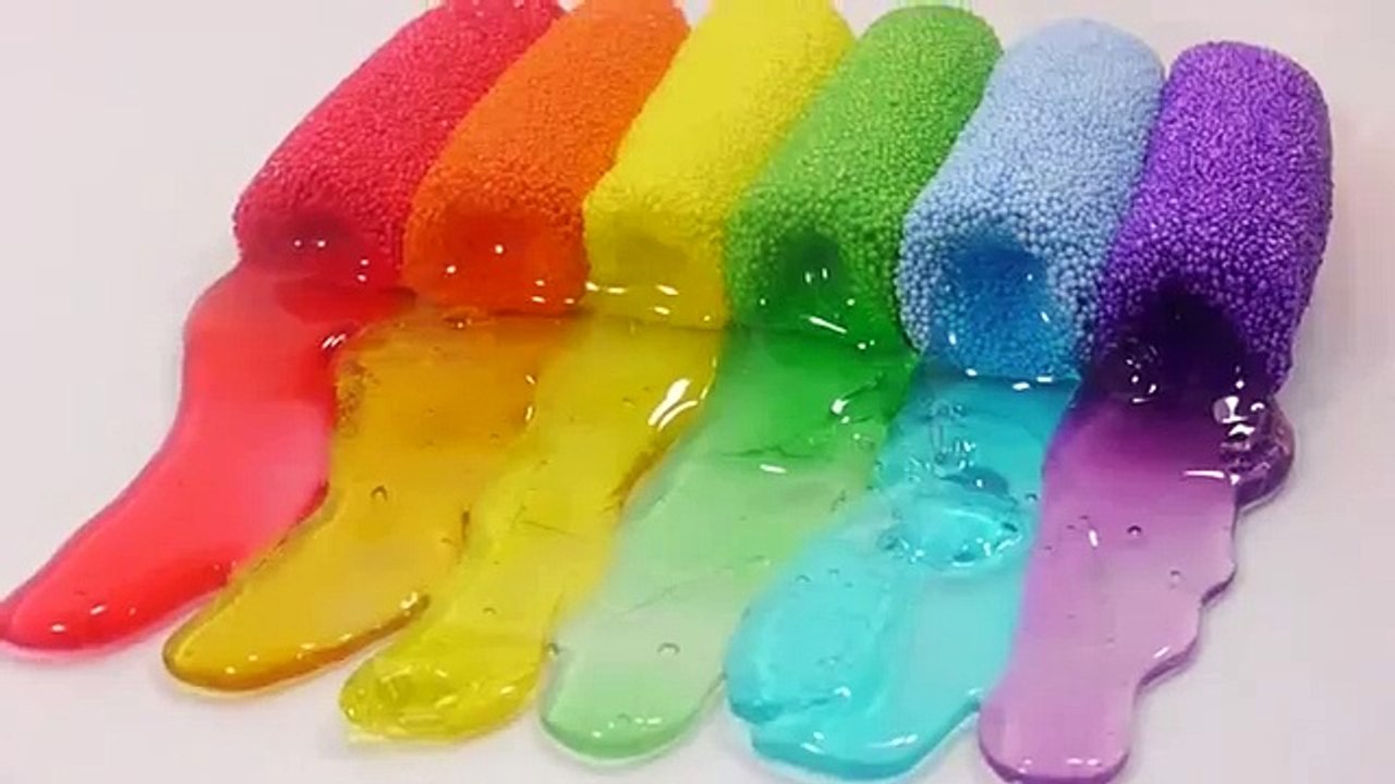 Arcilla colores Bricolaje espuma resplandecer cómo Aprender chupete hacer arco iris Limo para IC