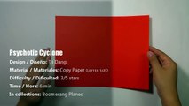 Best Paper Planes: How to make a paper airplane that Flies Back - BOOMERANG | Psychotic Cy