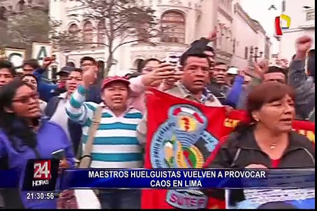 Huelga de maestros: nuevos enfrentamientos en Plaza Bolognesi