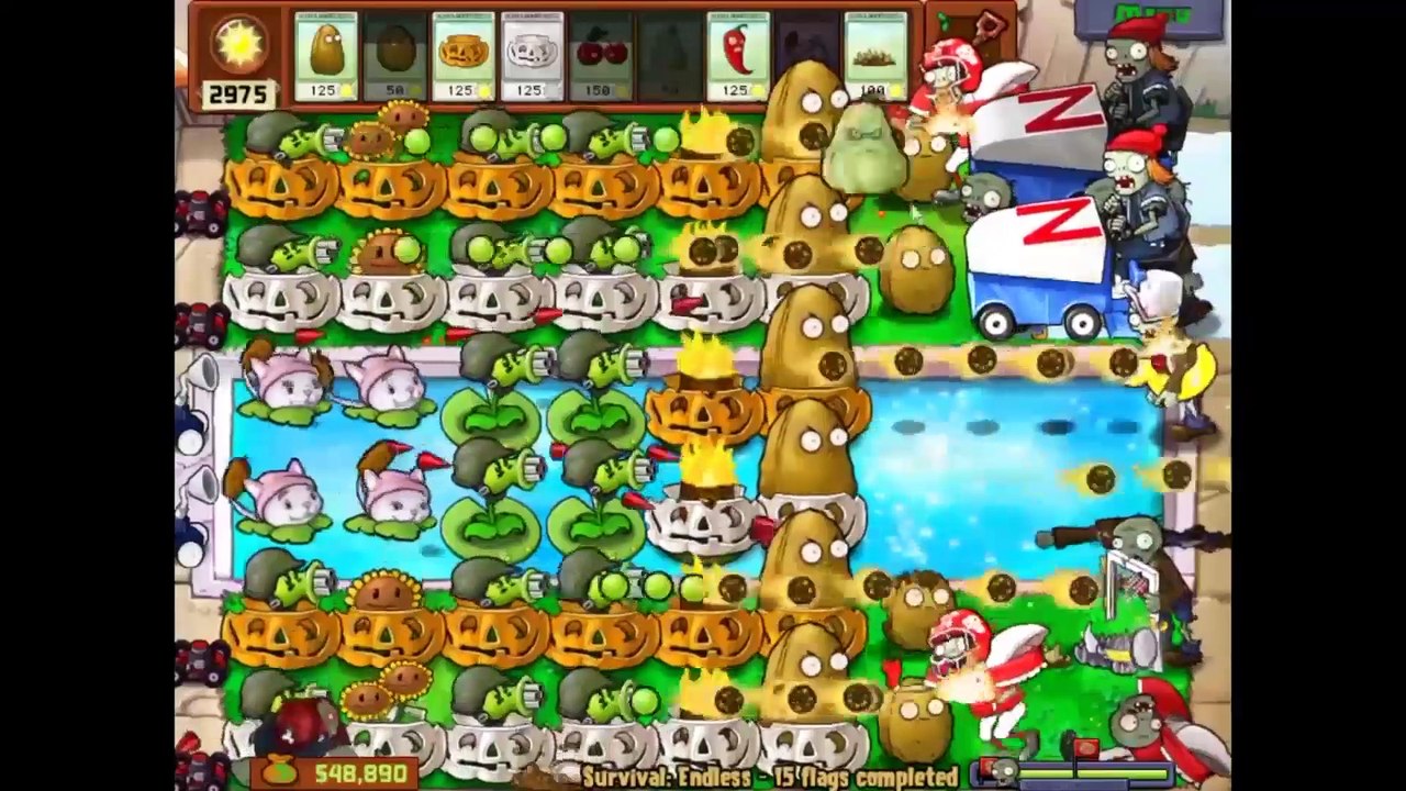 Plants vs Zombies - Survival Endless - 24 flags completed - Part 2