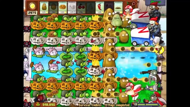Plants vs Zombies - Survival Endless - 24 flags completed - Part 2