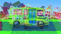 Mega gummy bear wheels on the bus funny cartoon finger family rhymes for children| gummybe