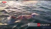 ننشر أول فيديو للسباح المصرى محمد الحسينى ومحاولته عبور بحر المانش صباح اليوم