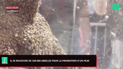 Un homme se recouvre de 100.000 abeilles pour la promotion d'un film (vidéo)