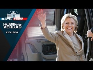 Hillary Clinton emite su voto en Nueva York