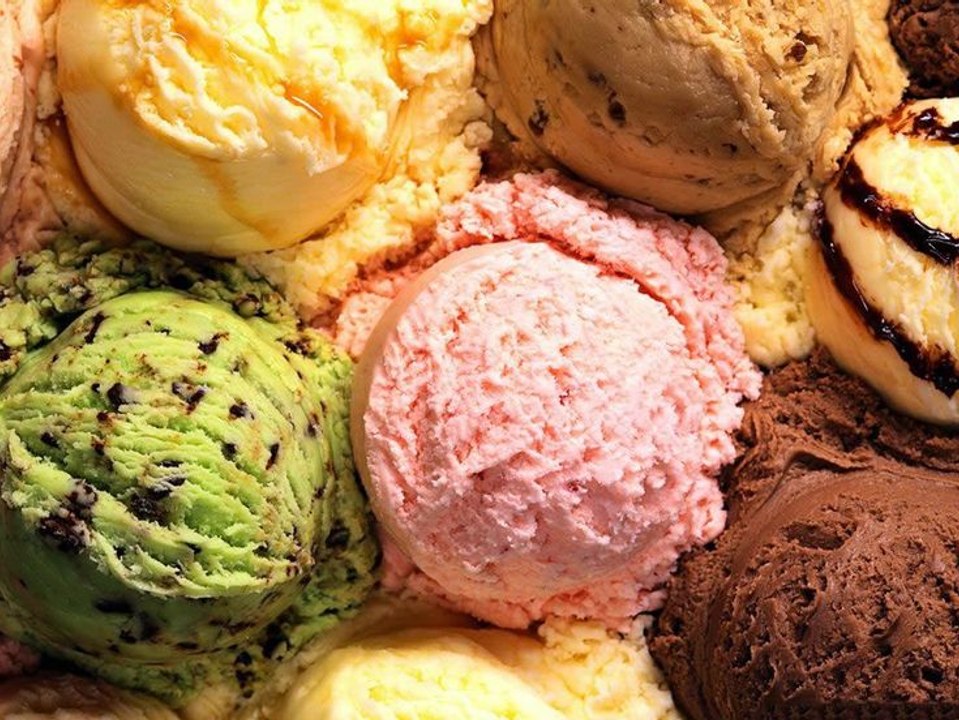 Sorvete com 2 e 3 ingredientes