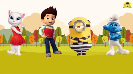 Download Video: Wrong Face Smuf Angela Minion Ryder Paw Patrol Finger Family Song Learn Colors For Kids